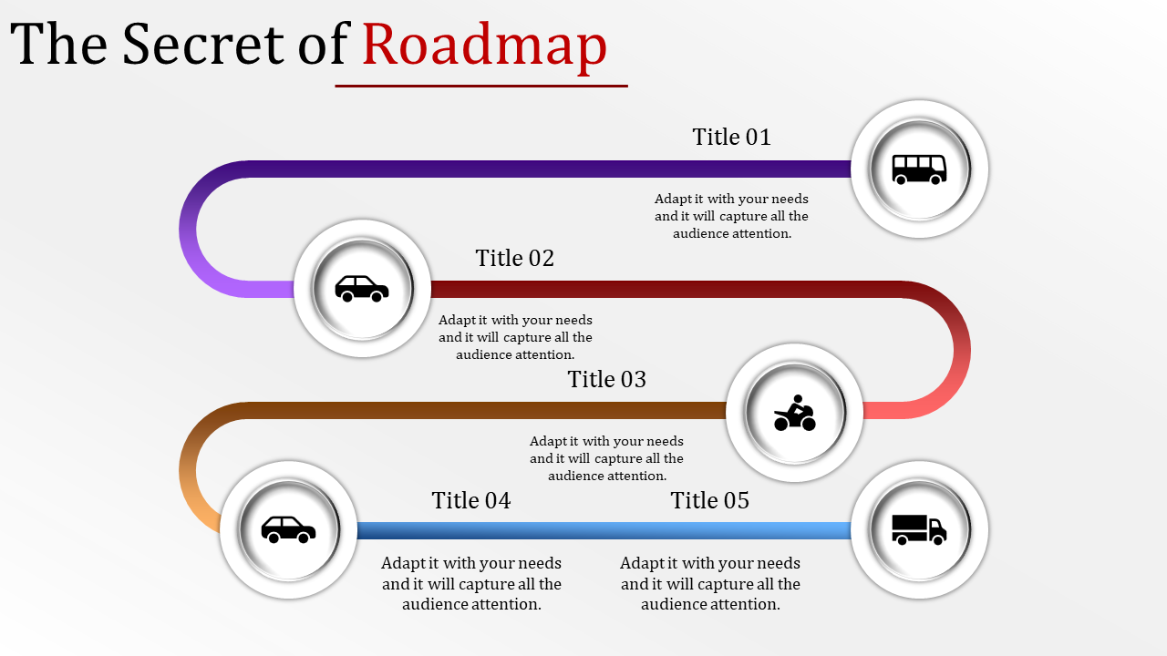Innovative Roadmap Presentation Template Slide Design